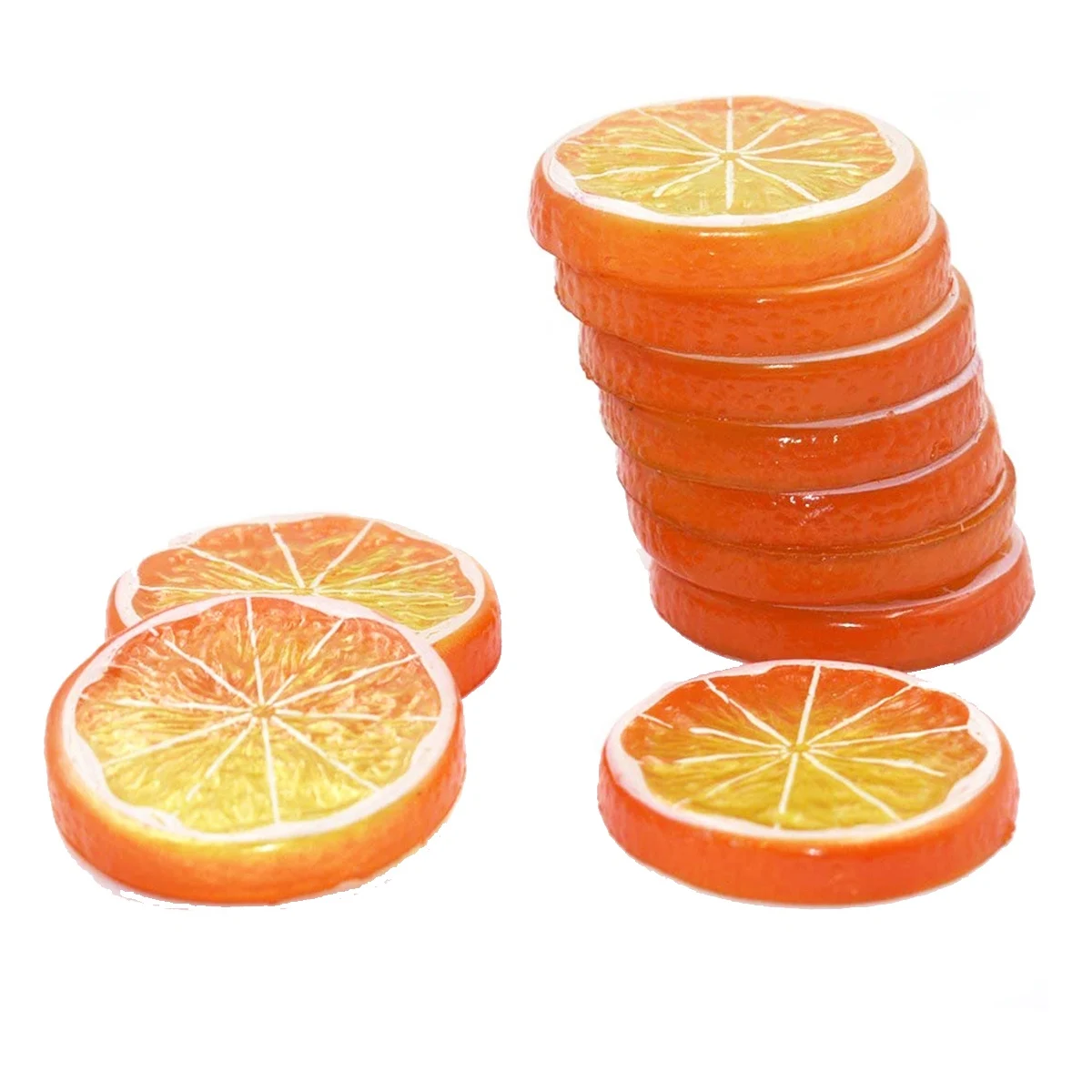 10 Ks Falošné Plátok Citróna Umelé Ovocie Vysoko Simulácia Realistický Model pre Domáce Party Dekorácie Orange