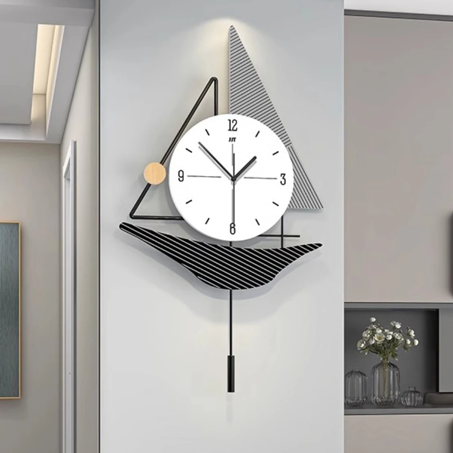 Moderný Minimalistický Jedinečné Hodiny Nástenné Závesné Nordic Dizajn Batérie Prevádzkované Sledovať Nočné Svetlo Obývacia Izba Reloj Porovnanie Domova