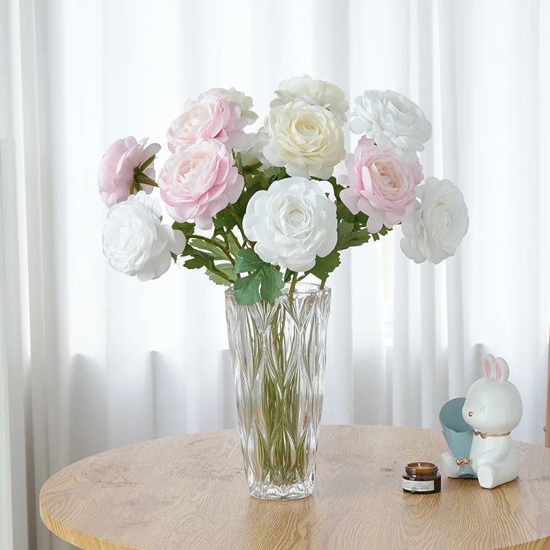 Najpredávanejšie Krásne Ruže, Pivónia Umelého Hodvábu Malé Biele Kvety Kytice Domácej Strany Zimné Svadobné Dekorácie Falošné Kvety
