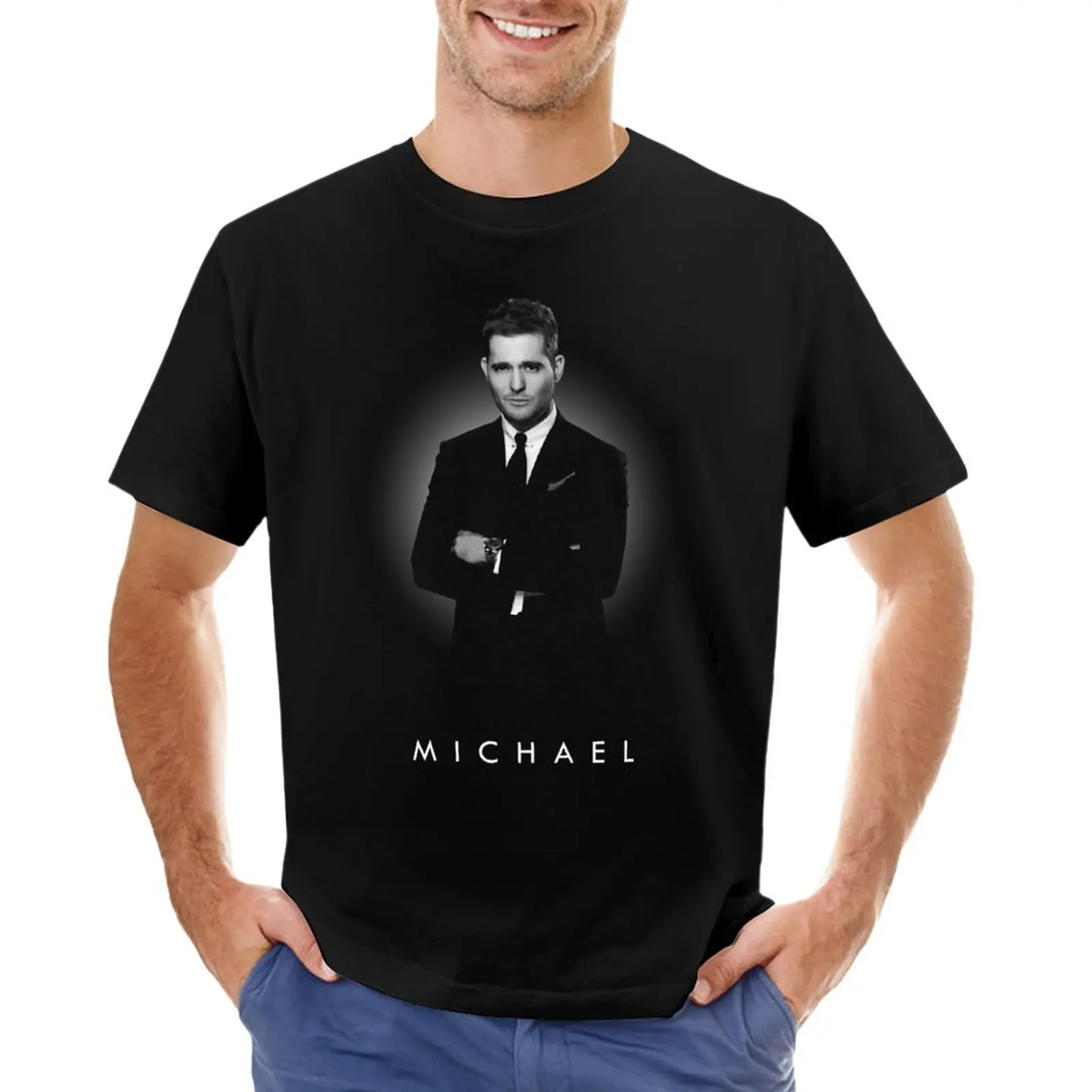 nn michael buble T-Shirt Short sleeve tee estetické oblečenie zábavné tričká letné top mens grafické t-shirts veľký a vysoký